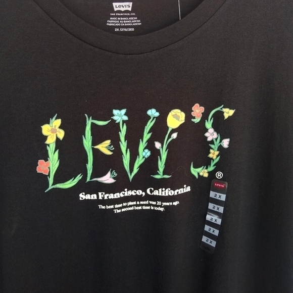 𝅺SALE 🛍️ NWT LEVI'S Wildflower San Francisco tee Womens size 2X - Picture 4 of 10